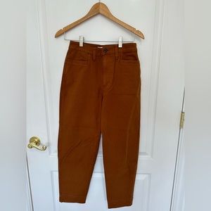 Slim Emmet Tapered Pants by Madewell, Rust colored, Size 26